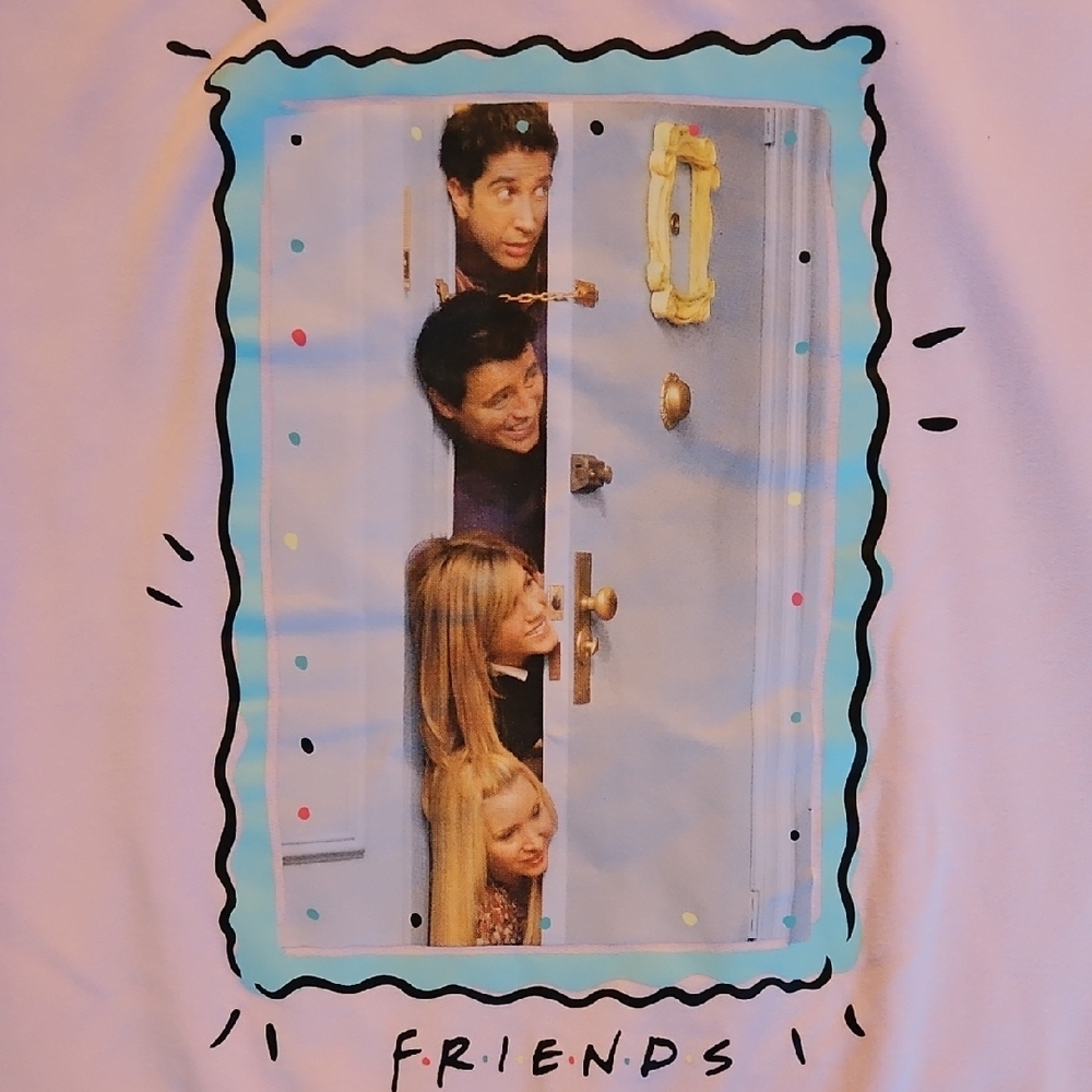FRIENDS Pink Crewneck Sweater with Graphic Design - Picture 2 of 5